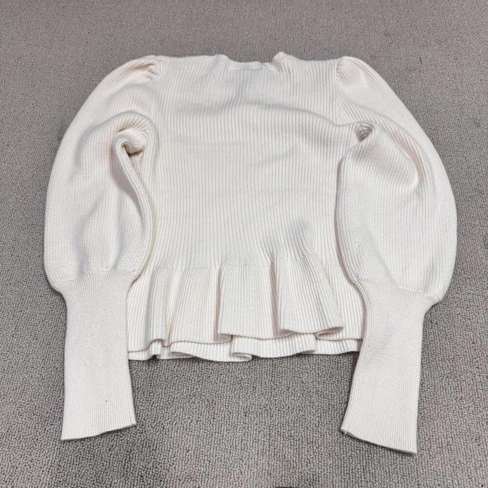Express White Ribbed Sweater - Picture 8 of 11
